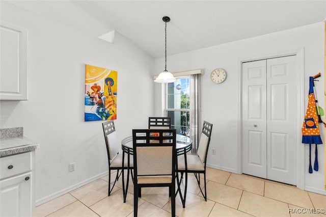 view of tiled dining area