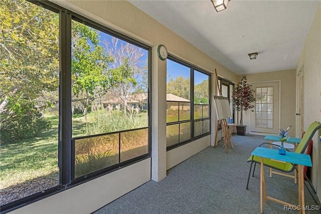 view of sunroom / solarium