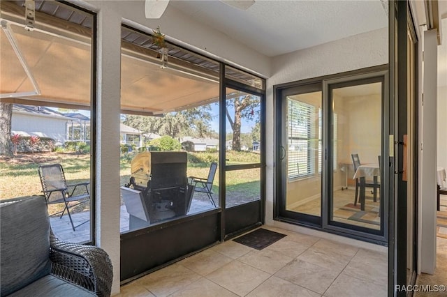 view of sunroom