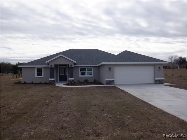 ranch-style house with a garage