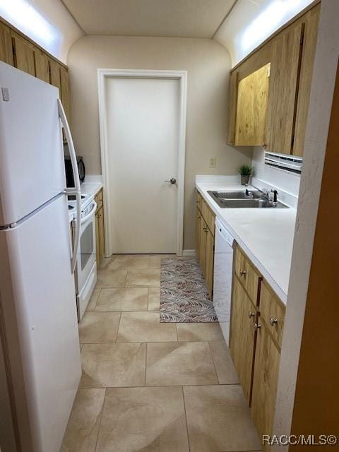 715 E Hartford St Unit 4A, Hernando, FL 34442 - kitchen featuring white appliances, a sink, and light countertops