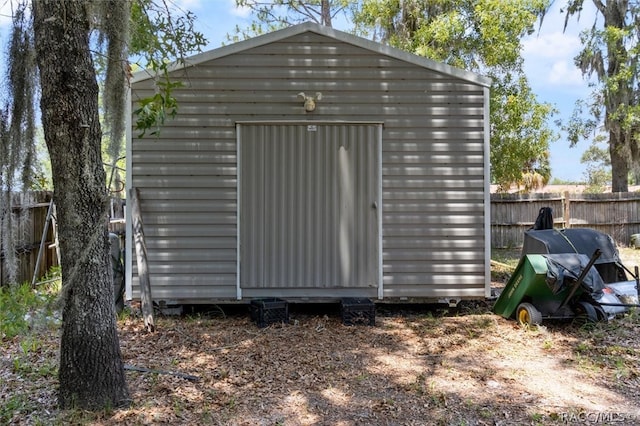 view of outdoor structure