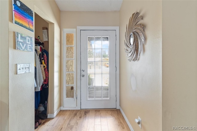 entryway featuring light hardwood / wood-style floors