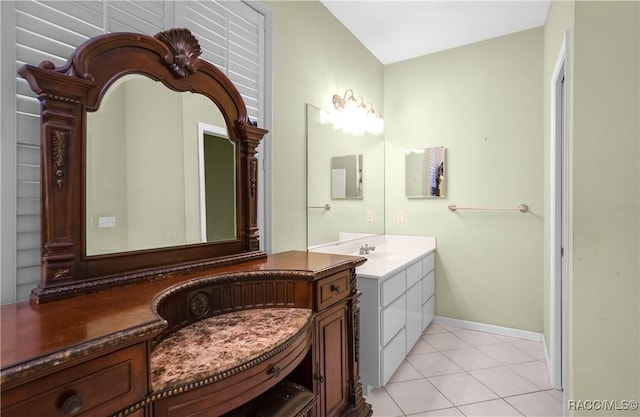 9093 E Pinehurst Ct, Inverness, FL 34450 - full bath with vanity and tile patterned floors