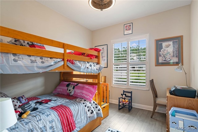 bedroom featuring hardwood / wood-style floors