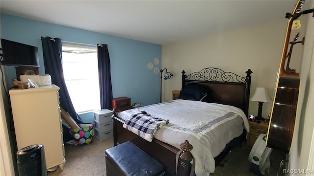 bedroom with carpet flooring and multiple windows