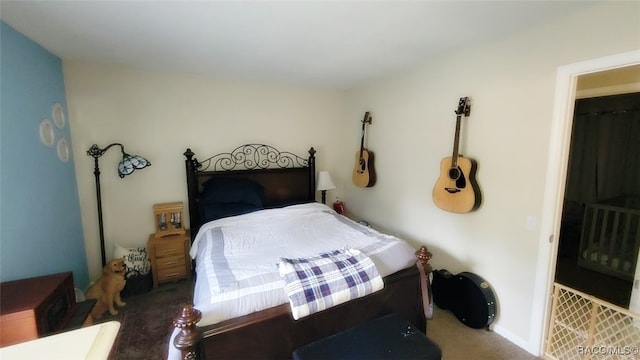 view of carpeted bedroom