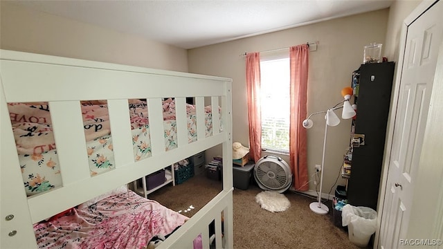 bedroom featuring carpet