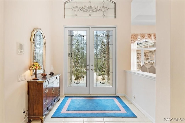 entryway with french doors