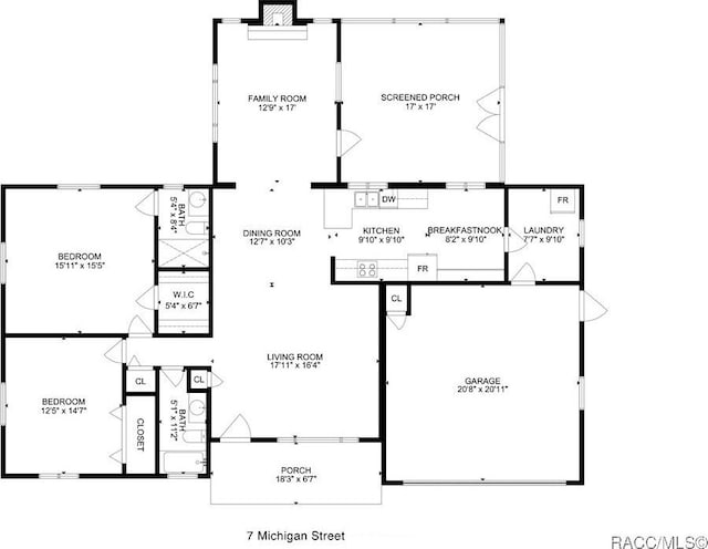 7 Michigan St, Beverly Hills, FL 34465 - view of home floor plan