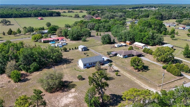 drone / aerial view featuring a rural view