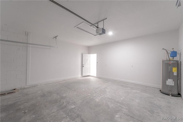 572 W Bluster Pl, Citrus Springs, FL 34434 - garage with electric water heater and a garage door opener