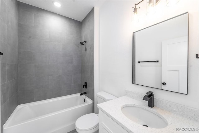 572 W Bluster Pl, Citrus Springs, FL 34434 - bathroom with vanity and shower / tub combination