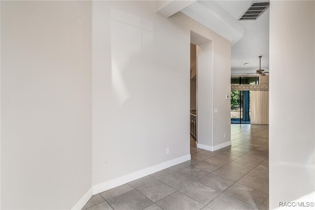 hallway featuring tile patterned floors