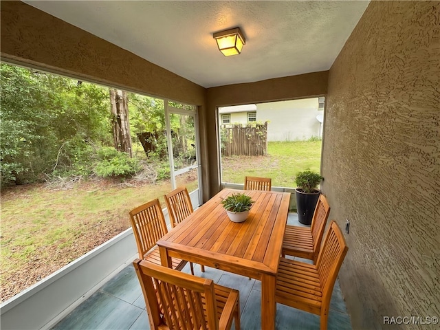 view of sunroom / solarium