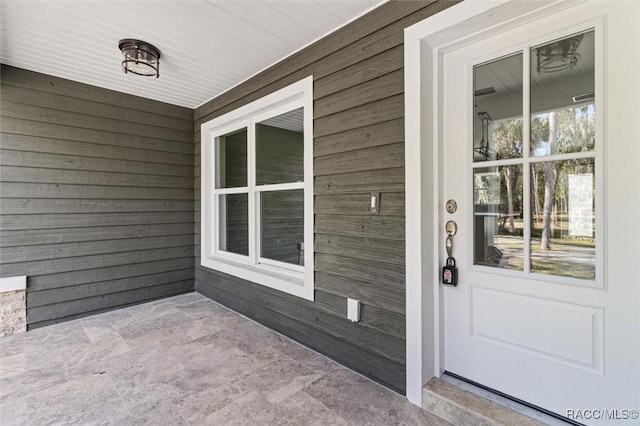 view of doorway to property