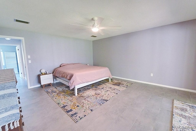 bedroom with ceiling fan