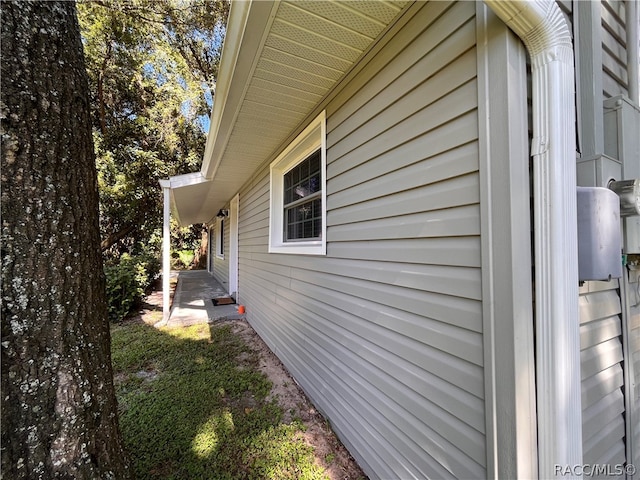 view of home's exterior with a patio