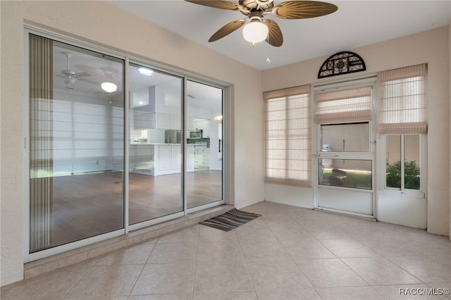 4614 N Webster Island Ter, Hernando, FL 34442 - unfurnished room with a ceiling fan and tile patterned floors