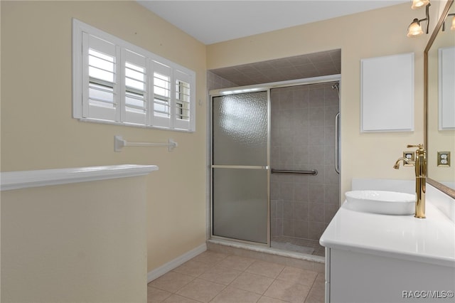 4614 N Webster Island Ter, Hernando, FL 34442 - full bath featuring vanity, a shower stall, and tile patterned floors