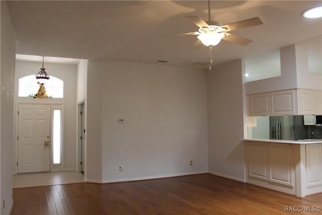 4614 N Webster Island Ter, Hernando, FL 34442 - entryway featuring light wood-style floors and ceiling fan