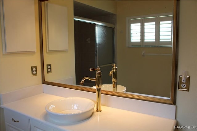 4614 N Webster Island Ter, Hernando, FL 34442 - bathroom with vanity and a shower with shower door