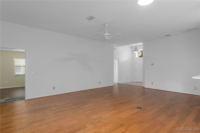 4614 N Webster Island Ter, Hernando, FL 34442 - unfurnished room with a ceiling fan and light wood-style floors