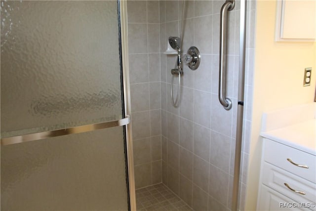 4614 N Webster Island Ter, Hernando, FL 34442 - full bathroom featuring a stall shower and vanity
