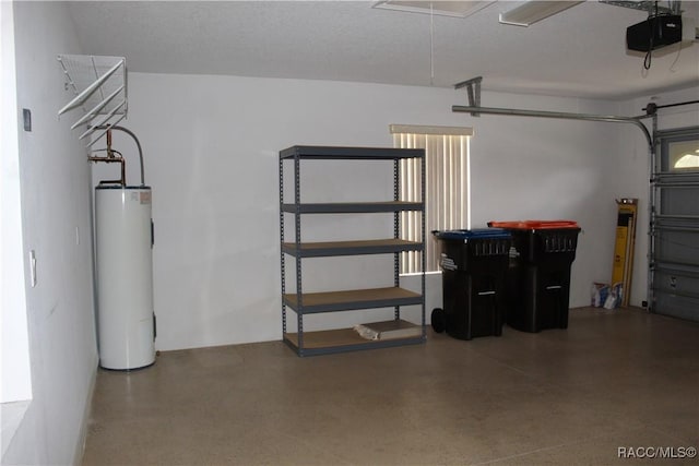 4614 N Webster Island Ter, Hernando, FL 34442 - garage with water heater and a garage door opener