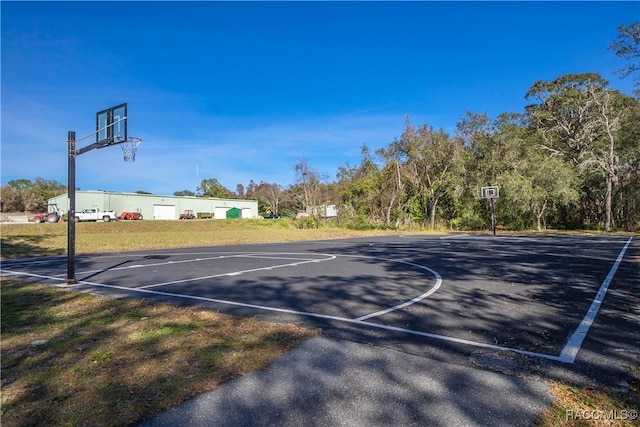 view of basketball court