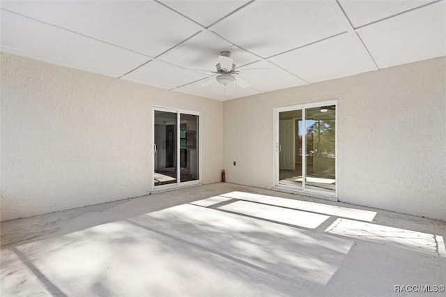 view of patio / terrace featuring ceiling fan