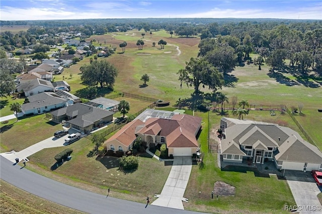 aerial view featuring a residential view