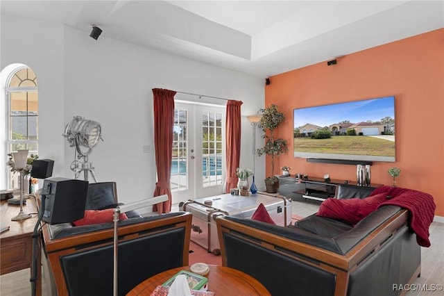 interior space featuring french doors