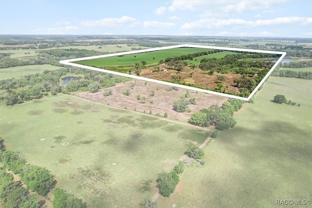 bird's eye view featuring a rural view