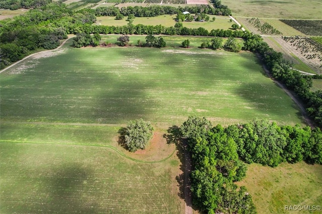 bird's eye view with a rural view