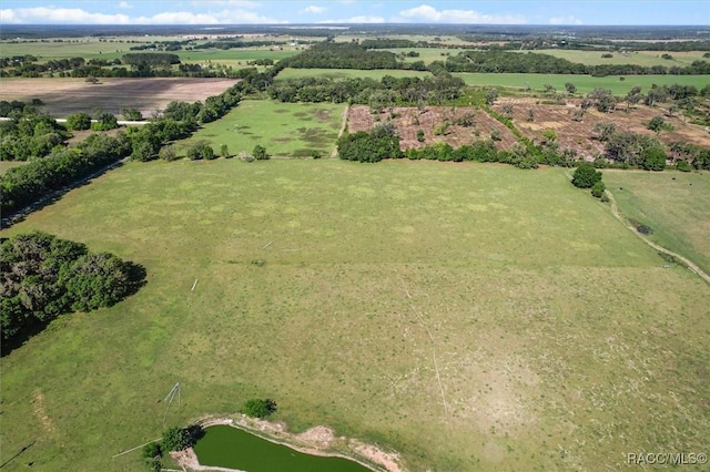 bird's eye view with a rural view