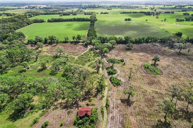 aerial view with a rural view