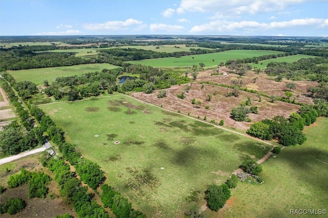 bird's eye view featuring a rural view
