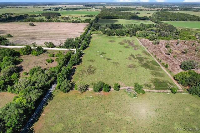 bird's eye view featuring a rural view