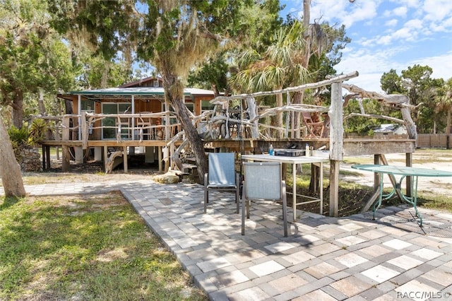 view of patio / terrace featuring a deck