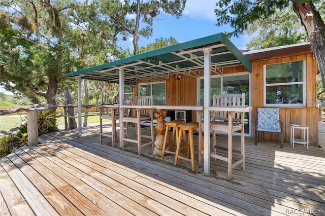 view of wooden deck