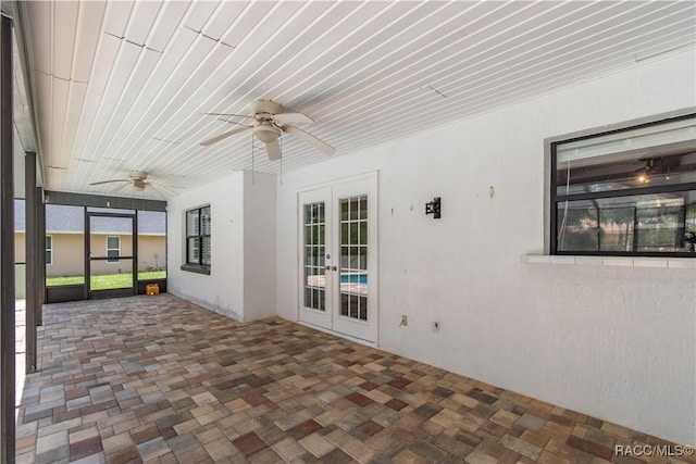 3231 S Eagle Pt, Inverness, FL 34450 - unfurnished sunroom featuring french doors