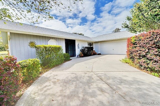 ranch-style house with a garage