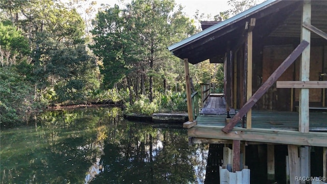 view of dock