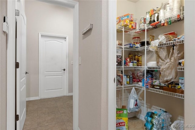 view of pantry