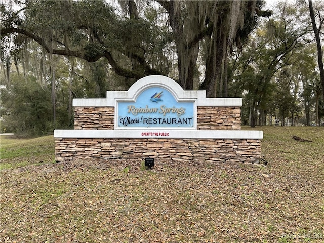 view of community sign