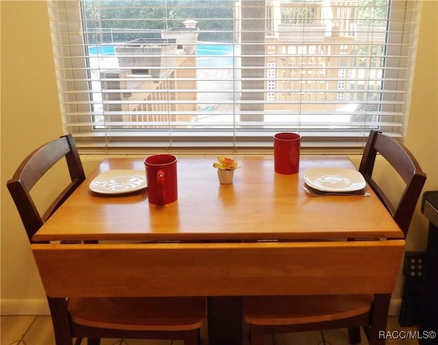 view of dining area