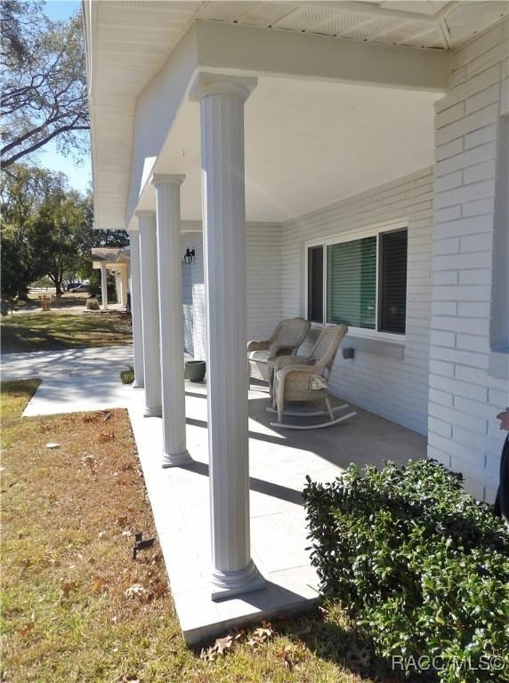 view of patio / terrace featuring covered porch