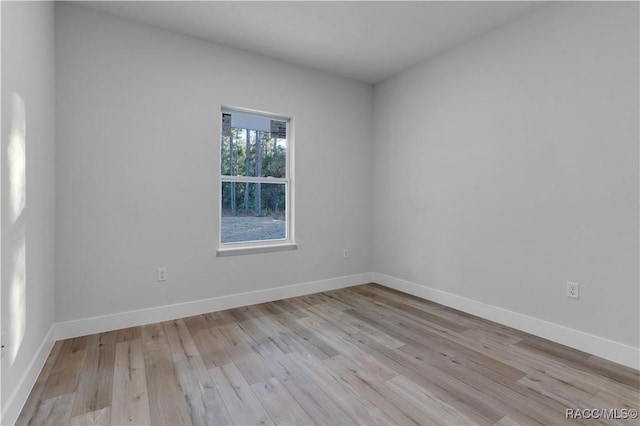 empty room featuring light hardwood / wood-style flooring