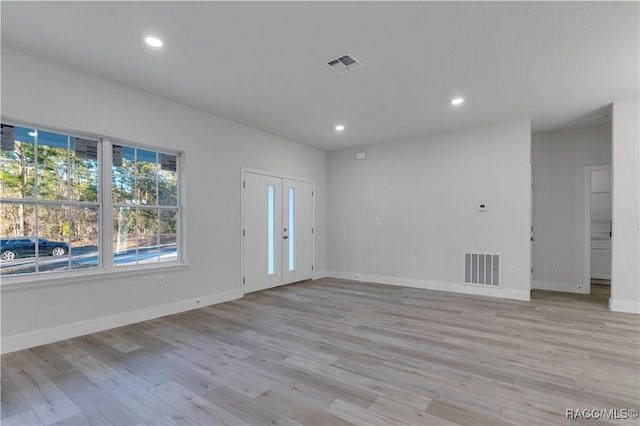 interior space featuring light wood-type flooring